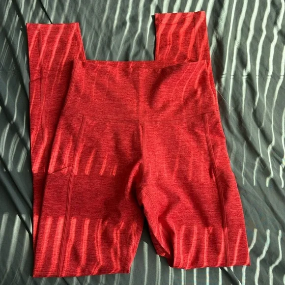 Aerie Red Leggings - Picture 1 of 3